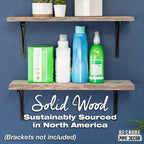 RESTORE Riverstone Grey 24 in. Live Edge Wood Shelf (Wood Only)