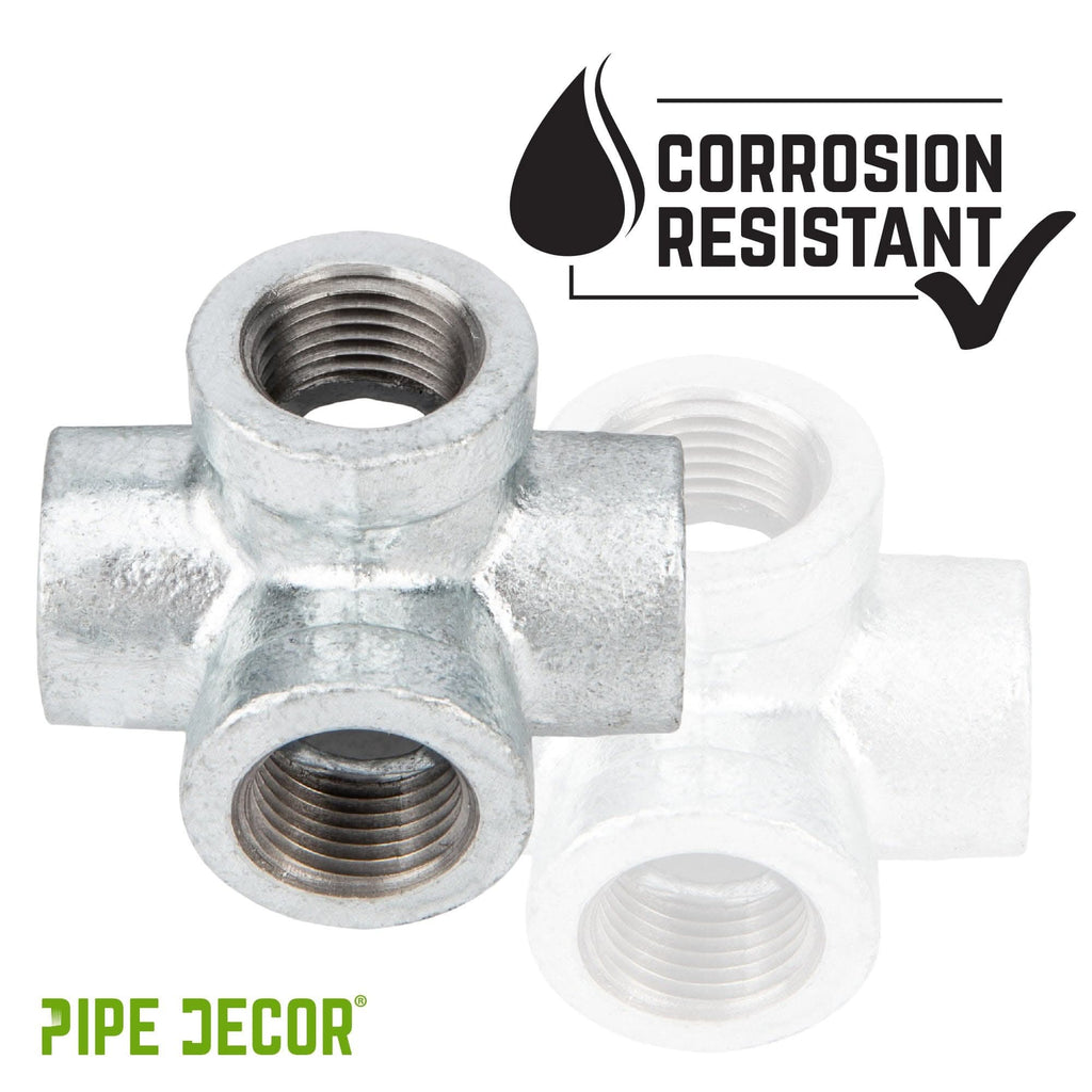 1/2 in. Galvanized 6-Way Fitting