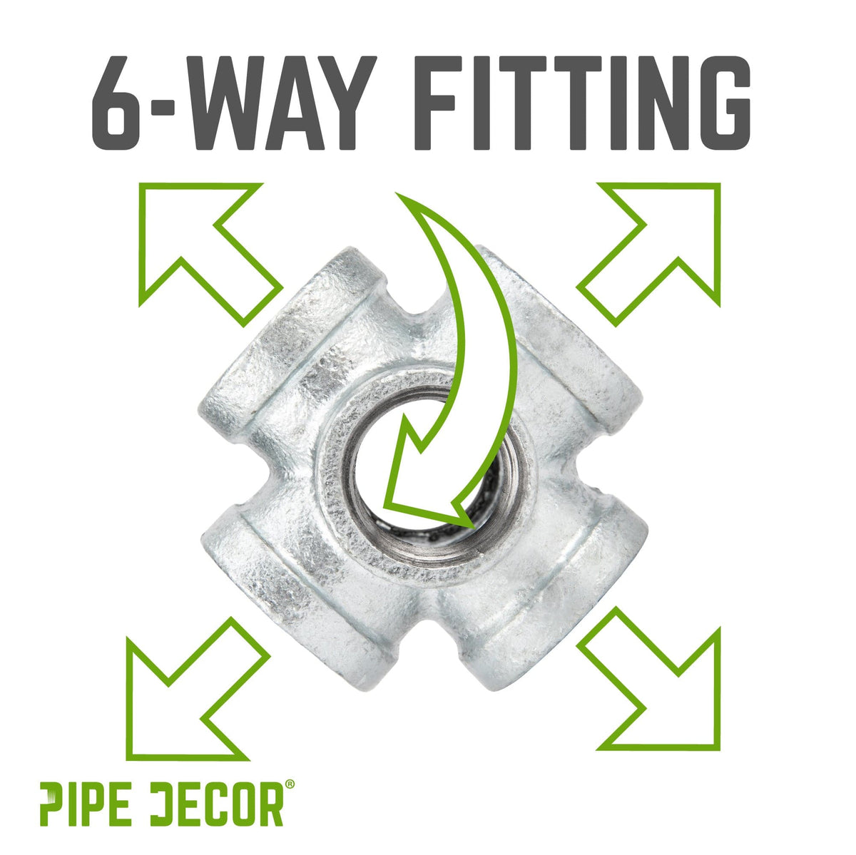 3/4 in. Galvanized 6-Way Fitting