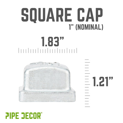 1 in. Galvanized Square Cap