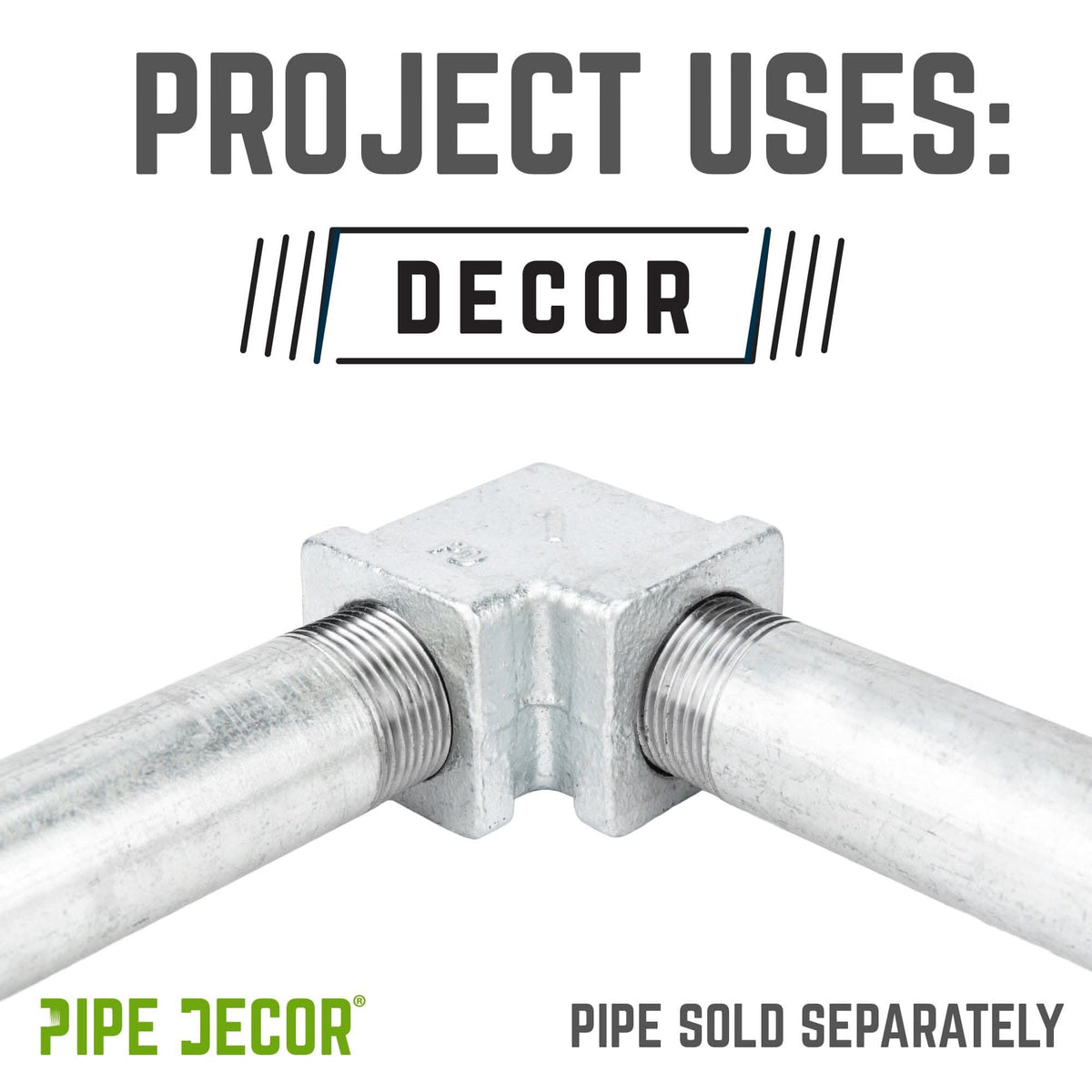 1 in. Galvanized Square 90 Degree Elbow