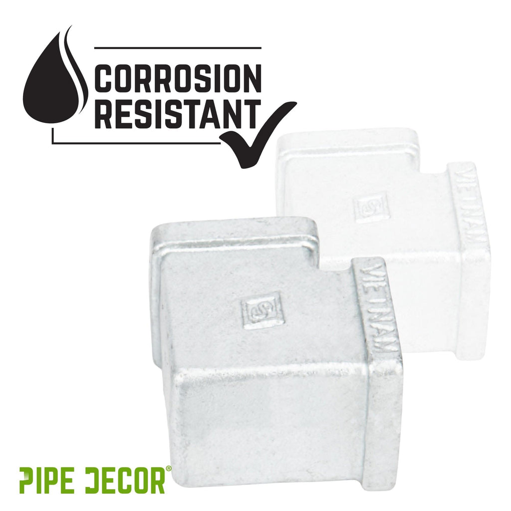 1 in. Galvanized Square 90 Degree Elbow