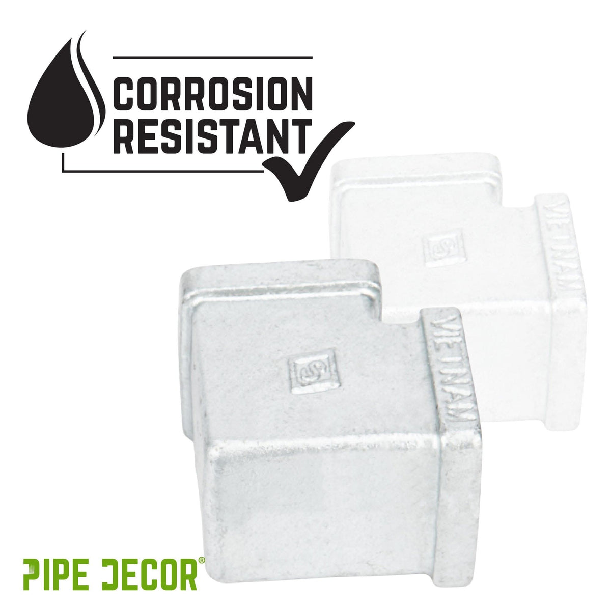 1 in. Galvanized Square 90 Degree Elbow