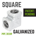 1/2 in. Galvanized Square 90 Degree Elbow