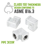 1/2 in. Galvanized Square 90 Degree Elbow