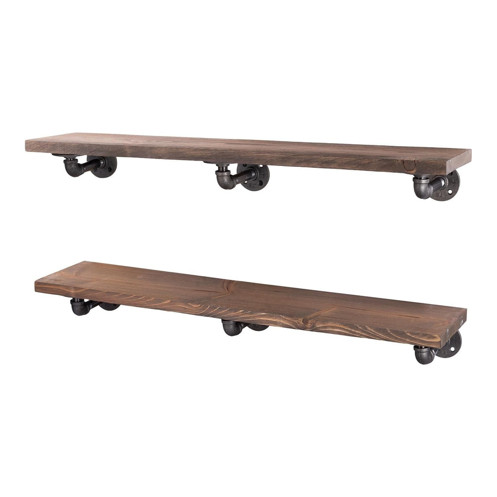RESTORE Sunset Brown 36 in. Shelves with L-Shaped Brackets