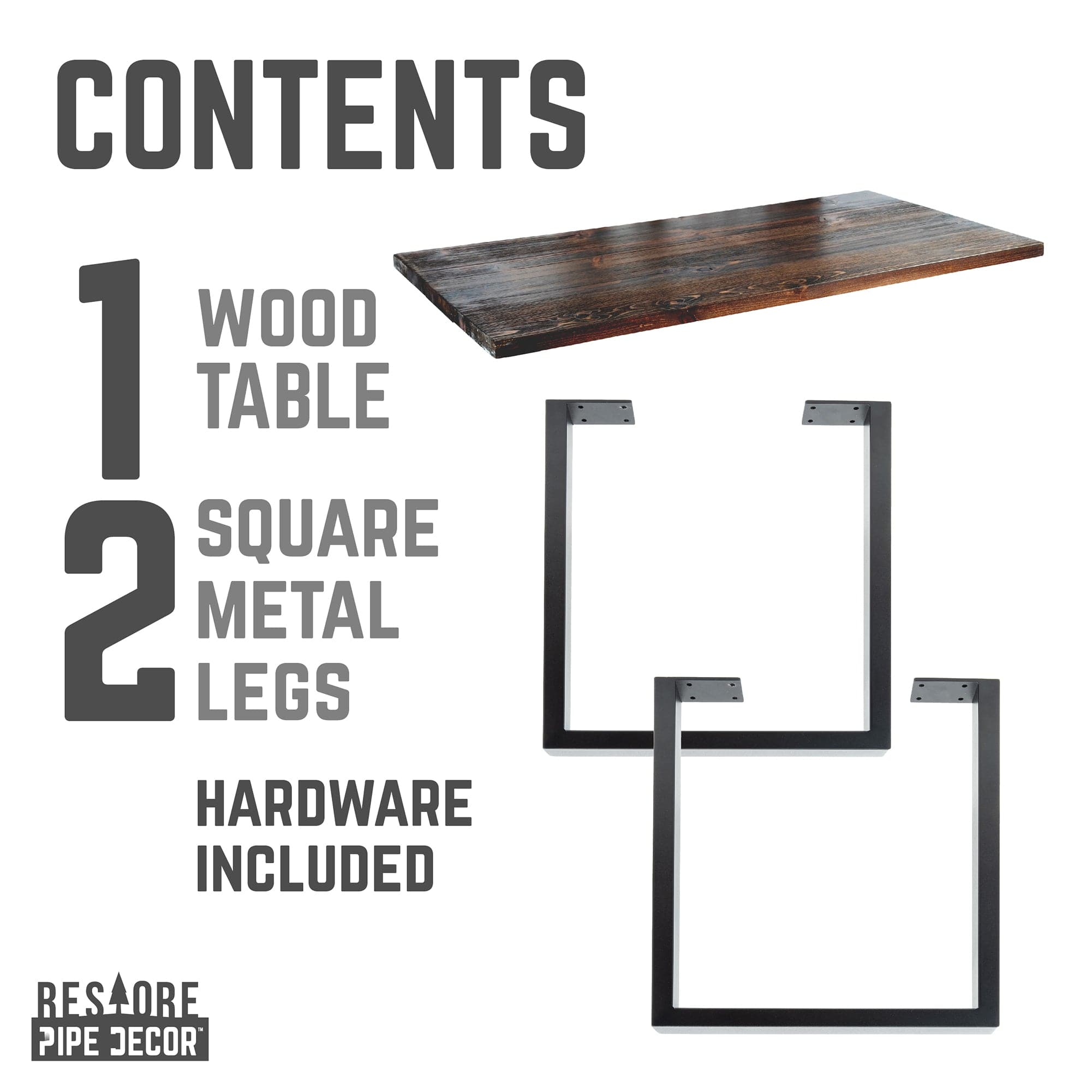 Skyline Boulder Black Solid Wood Desk with 28 in. Landscape Legs