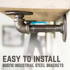 RESTORE Driftwood Tan 24 in. Shelves with L-Shaped Brackets