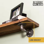 RESTORE Autumn Brown 24 in. Shelves with L-Shaped Brackets