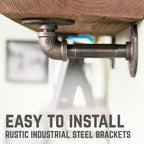 RESTORE Autumn Brown 24 in. Shelves with L-Shaped Brackets