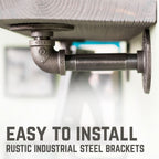 RESTORE Riverstone Grey 24 in. Shelves with L-Shaped Brackets