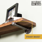 RESTORE Autumn Brown 24 in. Shelves with Straight Brackets