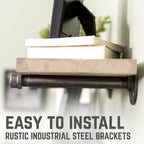 RESTORE Driftwood Tan 36 in. Shelves with Straight Brackets