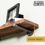 RESTORE Autumn Brown 36 in. Shelves with Straight Brackets