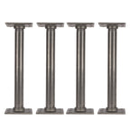 1 in. x 12 in. Square Flange Pipe Table Legs - 4 Pack