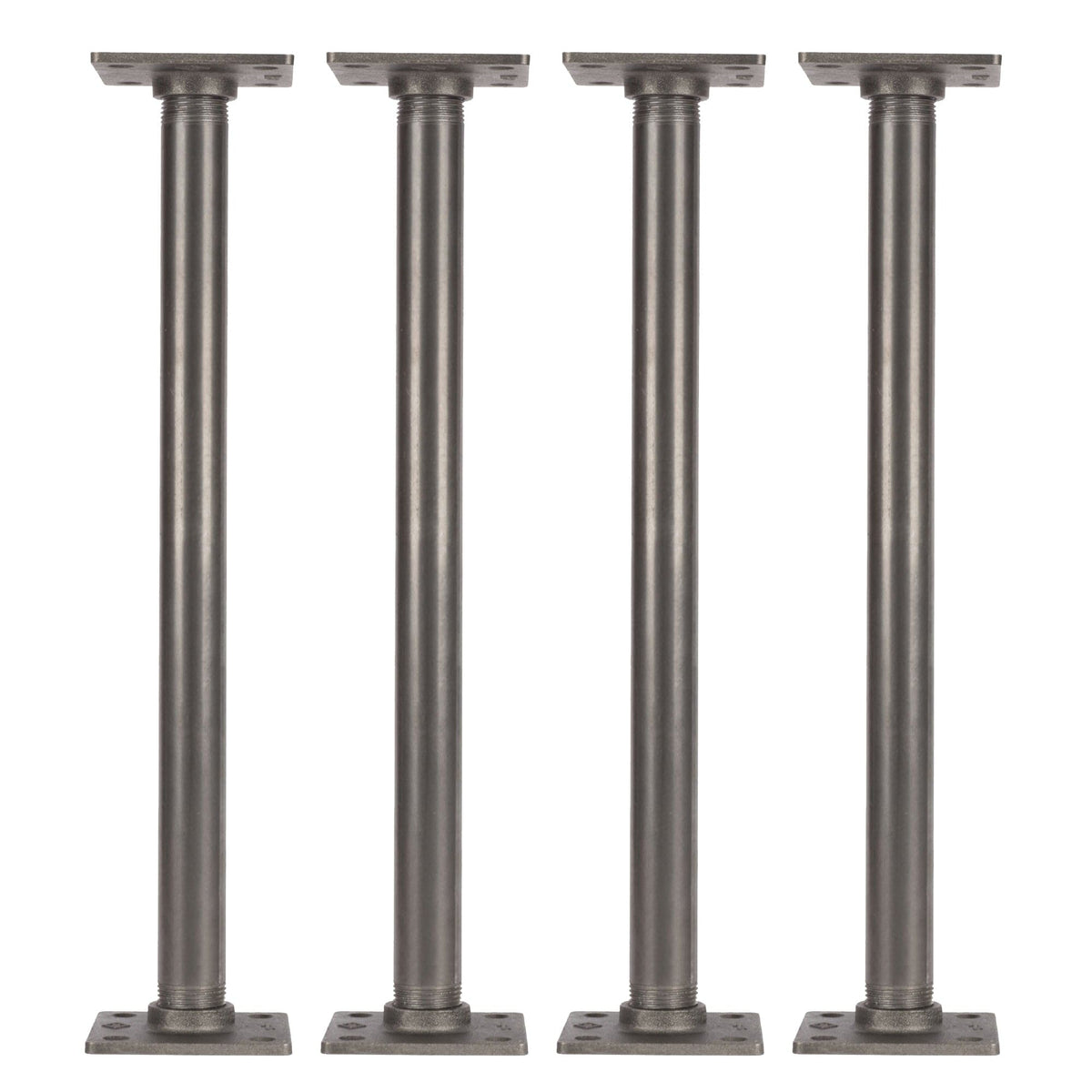 1 in. x 18 in. Square Flange Pipe Table Legs - 4 Pack