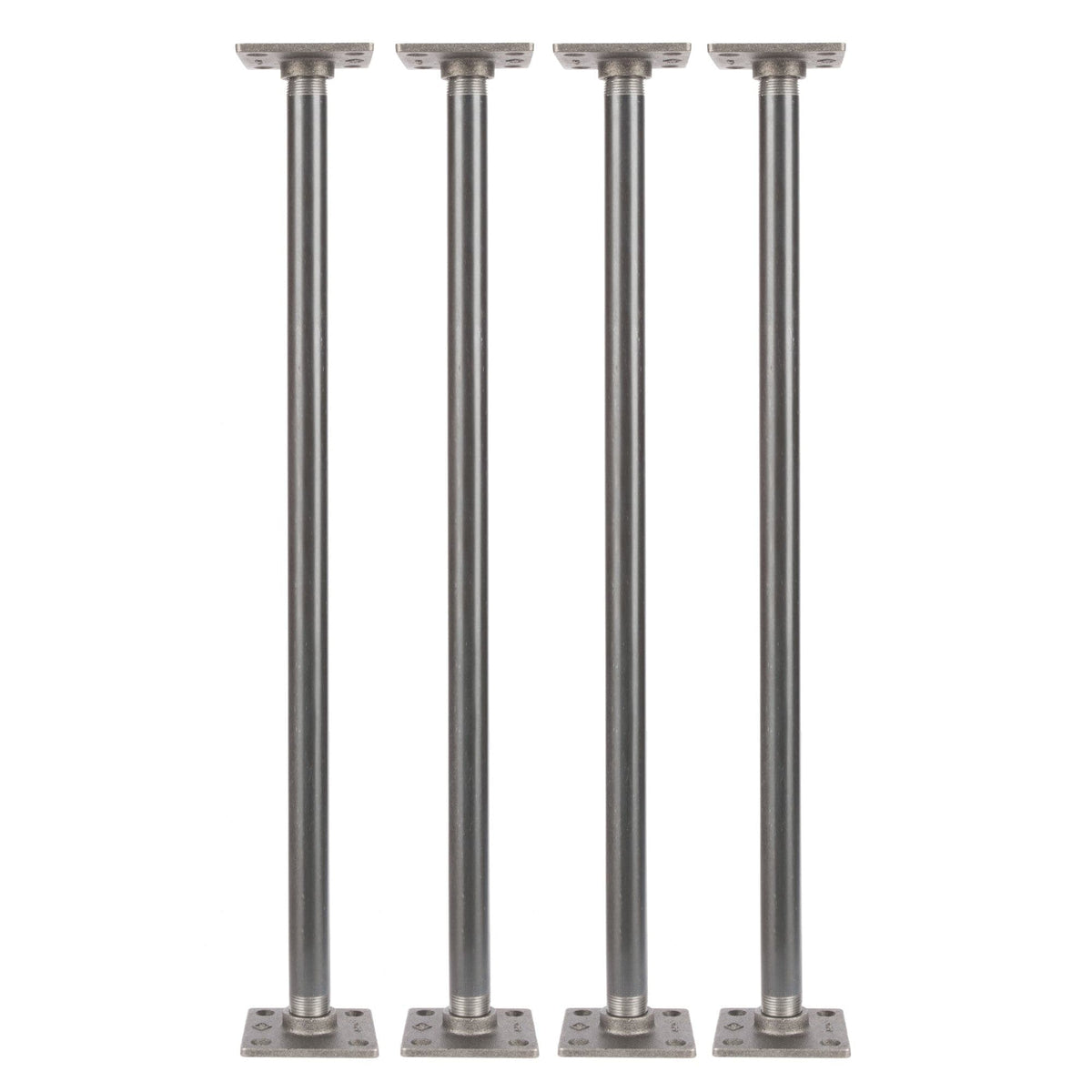 3/4 in. x 24 in. Square Flange Pipe Table Legs - 4 Pack