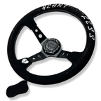 JDM Deep Dish Steering Wheel + Short Hub Adapter Kit For Honda Acura