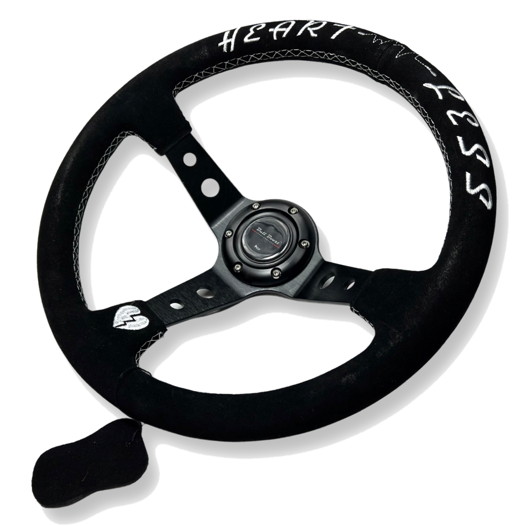 Suede Steering Wheel + Short Hub Adapter Kit For Acura Honda Accord Civic CR-Z