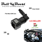 90 Degree LS LS1 SS Fuel Rail Quick Connect Fitting Line Adapter 3-8” ID to 3-8"