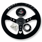 JDM Deep Dish Steering Wheel + Short Hub Adapter Kit For Honda Acura