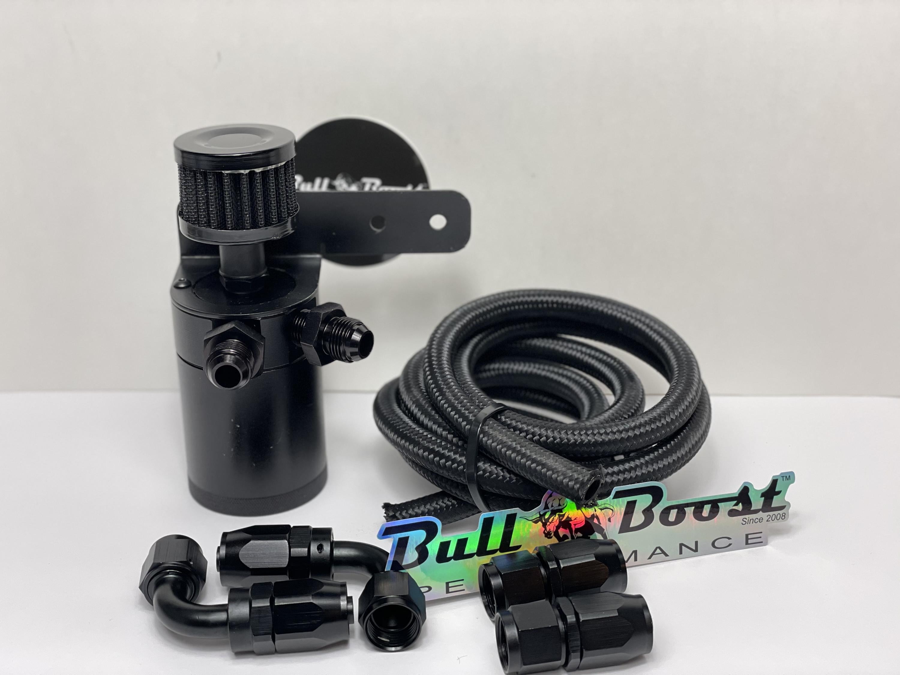 8AN Performance Oil Catch Can 2Port -8AN + Mounting Bracket Kit + Filter