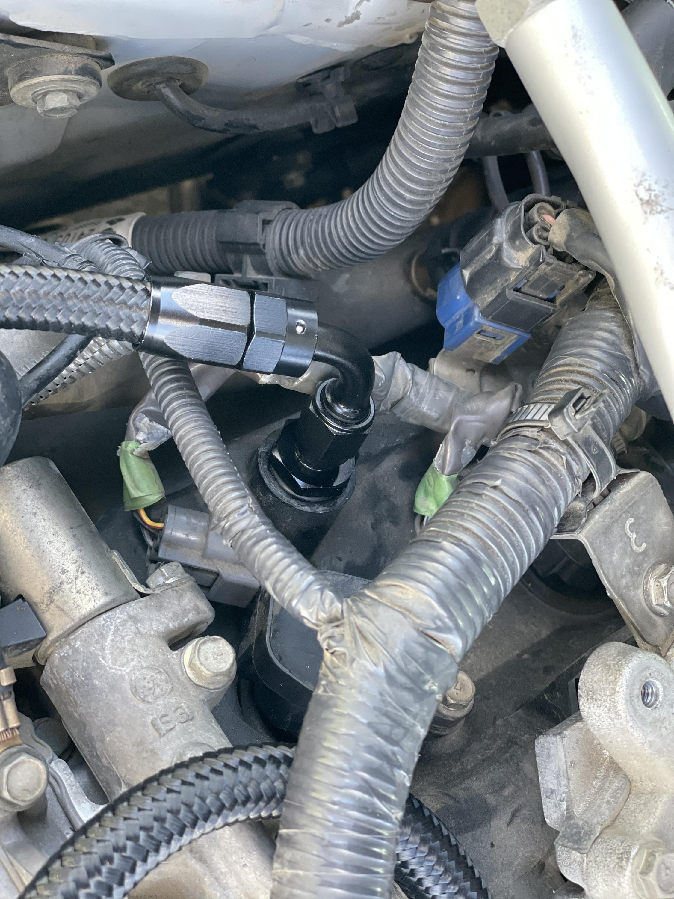 350Z-G35 REVUP Baffled Oil Catch Can System Kit - Blacked Out (PCV SIDE)