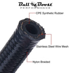 10AN/8AN/6AN Fitting Stainless Steel Braided Oil Fuel Hose Line Kit 5Feet Red