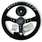 Short Hub Adapter + Suede Steering Wheel For 01-06 BMW 320 325 330 Z4 E90 E46H
