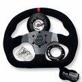 Suede Steering Wheel + Short Hub Adapter Kit For 02-07 Impreza WRX STI Legacy