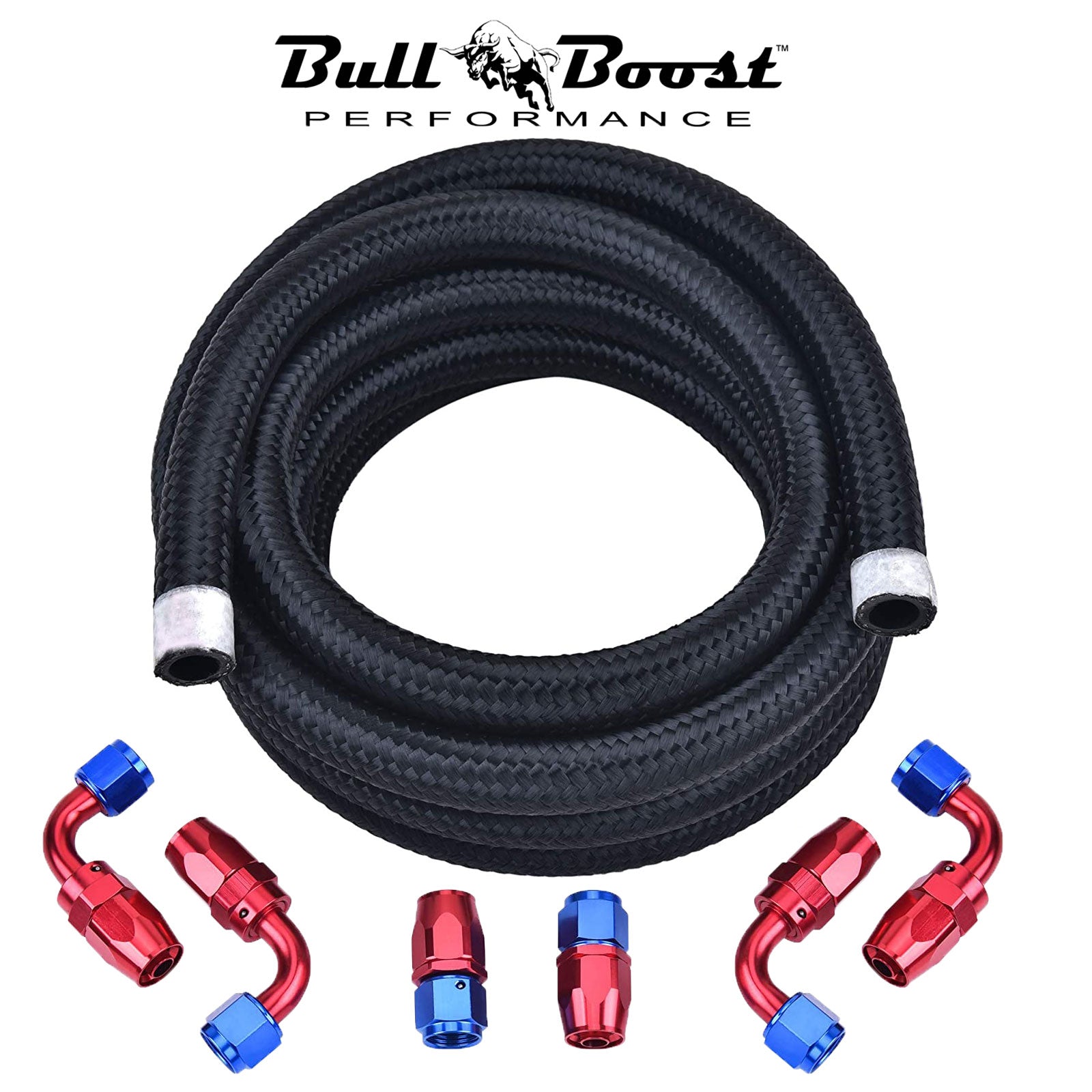 AN10 -10AN Fitting Stainless Steel Braided Oil Fuel Hose Line Kit 10Feet