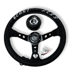 Suede Deep Dish Steering Wheel + Short Hub Adapter Kit For Toyota Camry Corolla