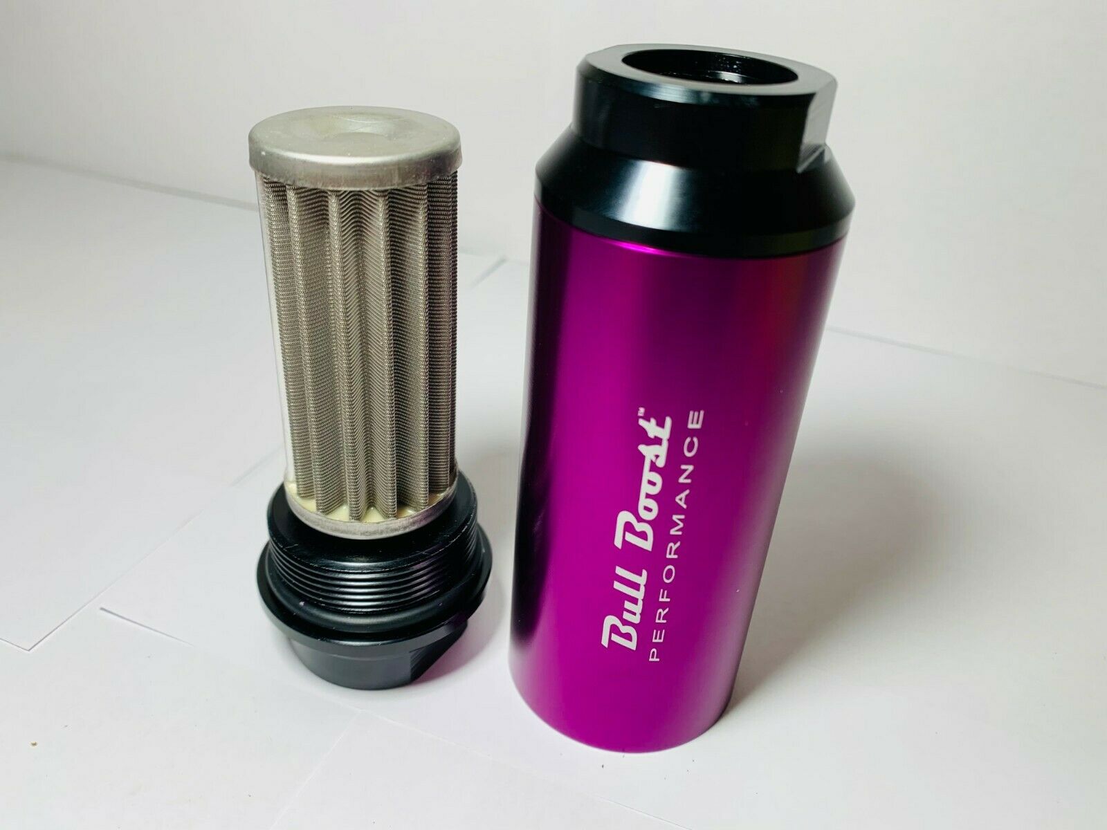 Purple 44 Micron Fuel Filter Inline -6AN -8AN -10AN Universal High Flow Turbo B