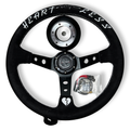 Infiniti G35 G37 Suede 3"Deep Dish Steering Wheel + Quick Release Short Hub Adapter