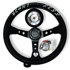 Infiniti G35 G37 Suede 3"Deep Dish Steering Wheel + Quick Release Short Hub Adapter