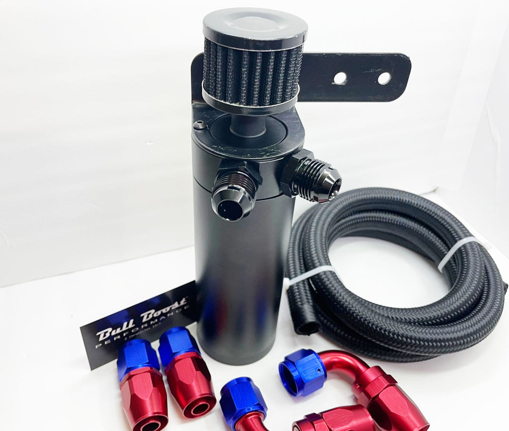 Universal Performance 7.5 oz Oil Catch Can 2 Port Kit 10AN, 8AN