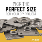 1/2 in. Black Micro Mini Square Flange (8-Pack)