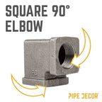 1/2 in. Black Square 90 Degree Elbow