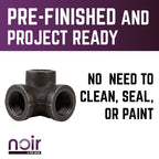 1/2 in.  Prefinished Matte Black Side Outlet Elbow