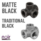 1/2 in.  Prefinished Matte Black Side Outlet Tee