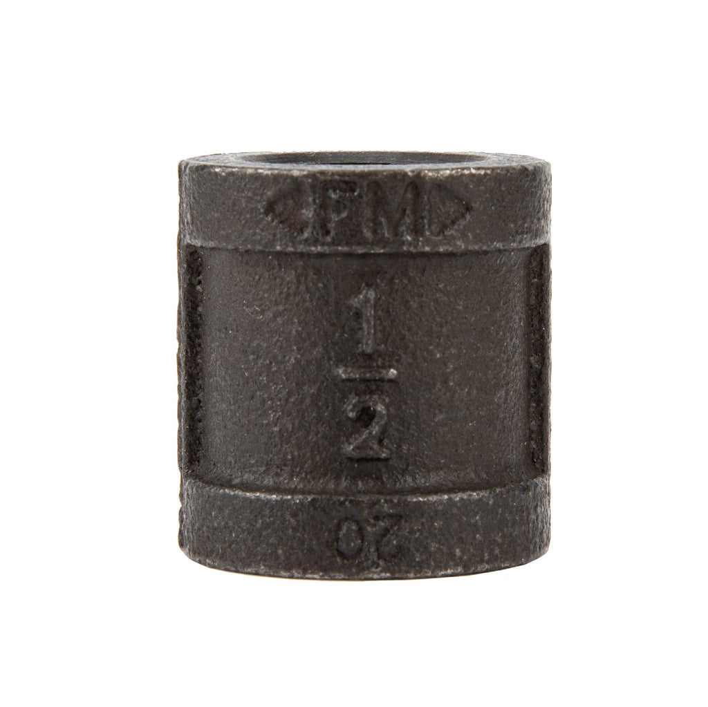 1/2 in. Prefinished Matte Black Coupling