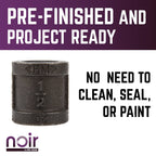 1/2 in. Prefinished Matte Black Coupling