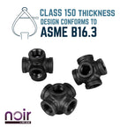 1/2 in. Prefinished Matte Black 6-Way Fitting