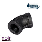 1/2 in. Prefinished Matte Black 45-Degree Elbow