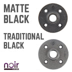 1/2 in. Prefinished Matte Black Floor Flange