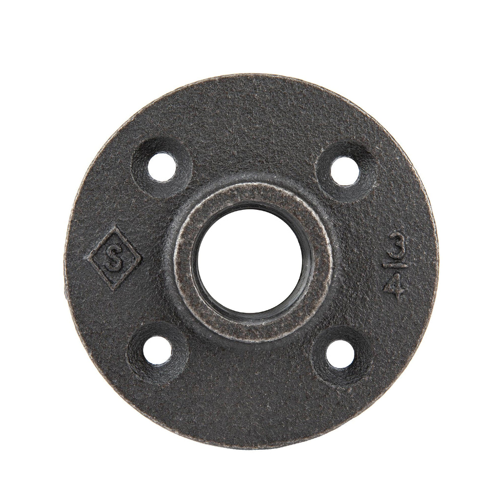 3/4 in. Prefinished Matte Black Floor Flange