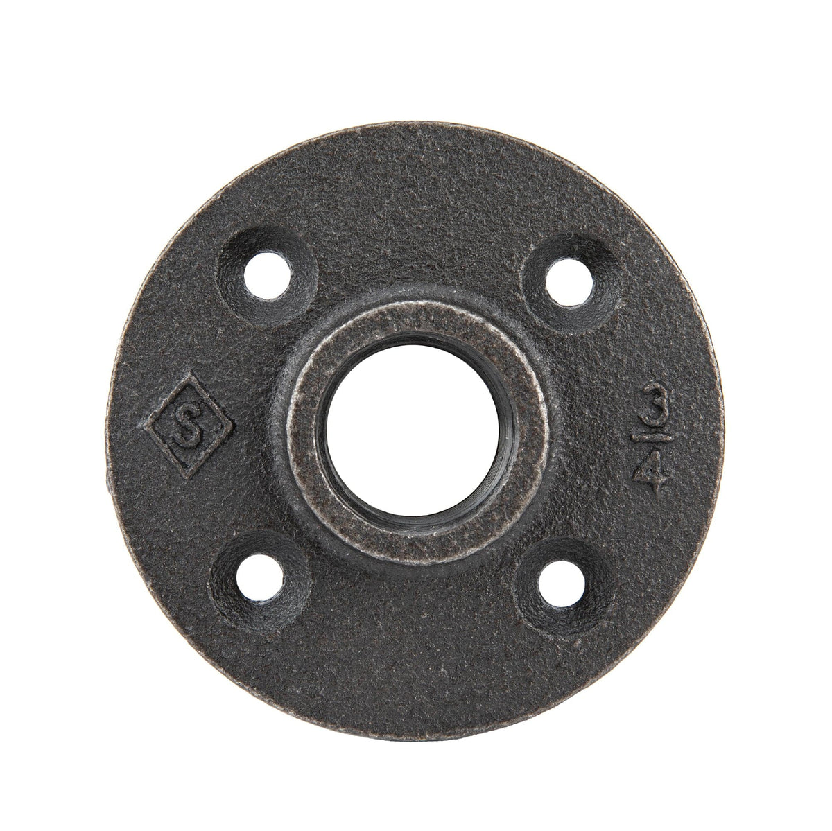 3/4 in. Prefinished Matte Black Floor Flange