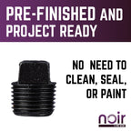 1/2 in. Prefinished Matte Black Plug