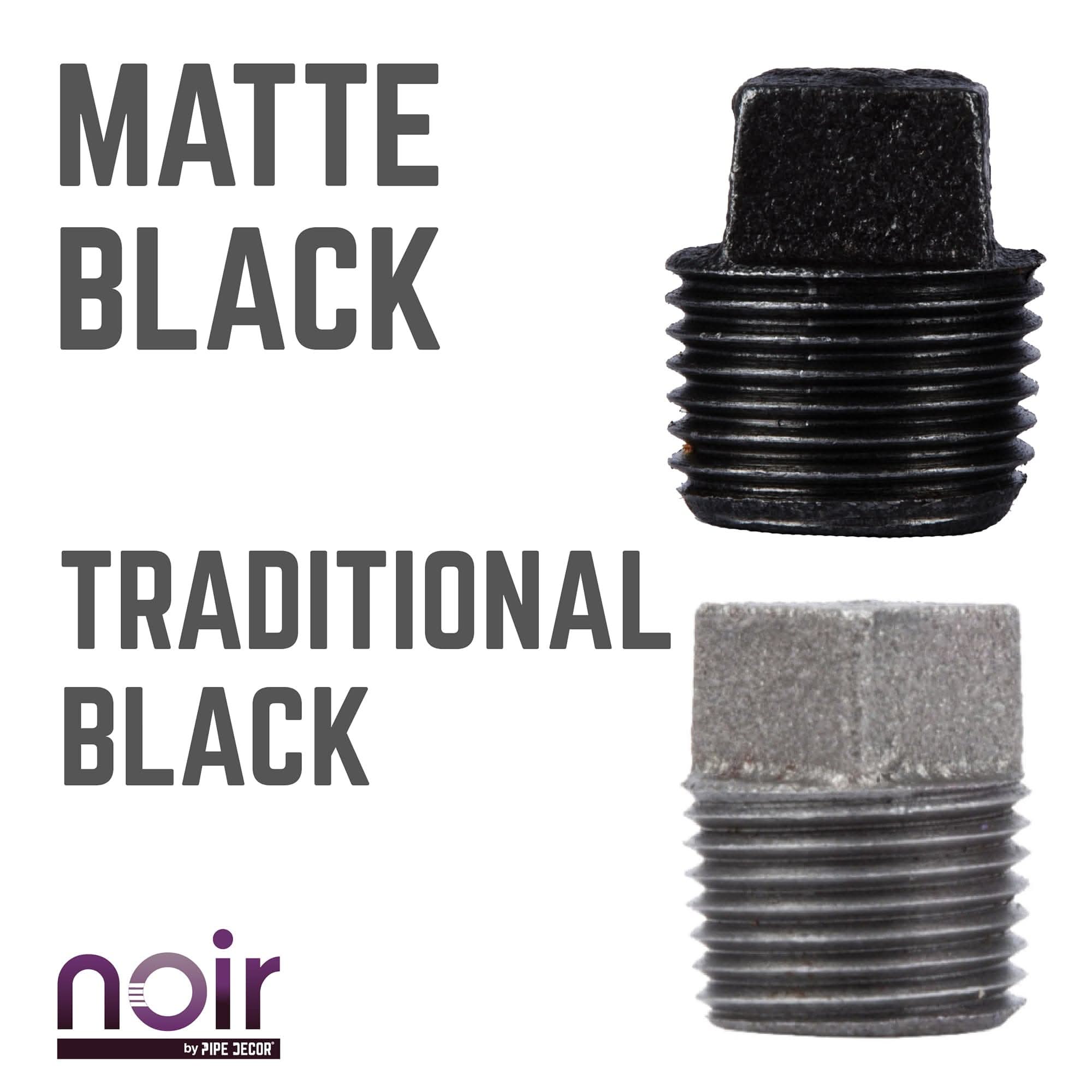 1/2 in. Prefinished Matte Black Plug