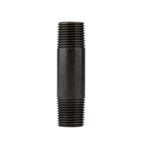 1/2 in. x 3 in. Prefinished Matte Black Pipe
